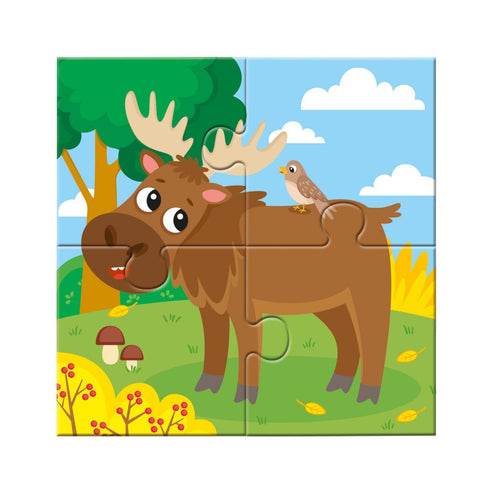 Reusable water coloring puzzle. Forest animals - 9789667615154