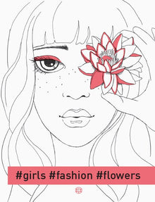 #girls#fashion#flowers: A Fashion Colouring Book (Ukrainian Edition)