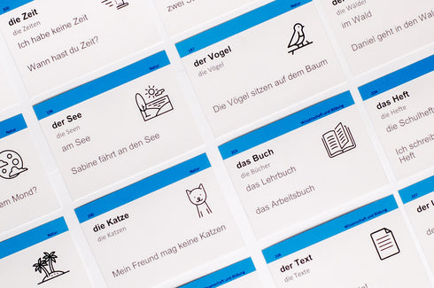 Картки для вивчення слів, початковий рівень. Німецька А1