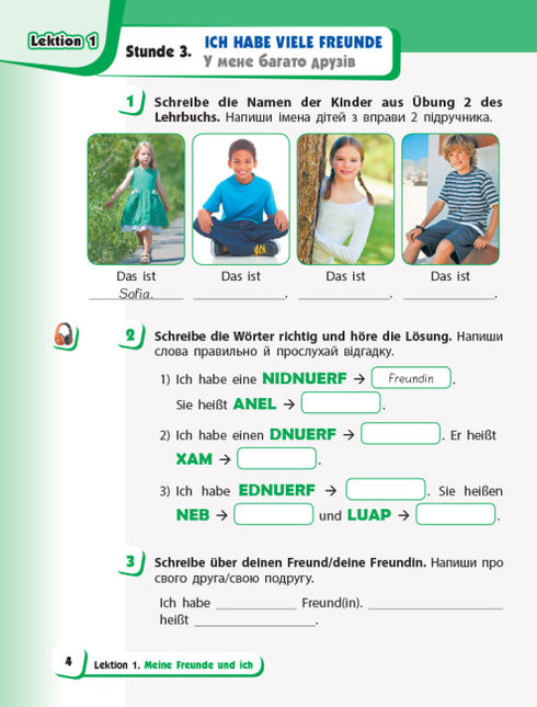 Lingua tedesca. 2a classe. Una cartella di lavoro