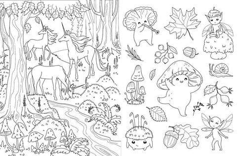 Велика книга розмальовок. Єдинороги та феї