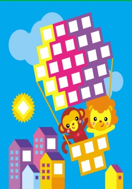 Мозаїка з наліпок. Для дітей від 4 років. Квадратики