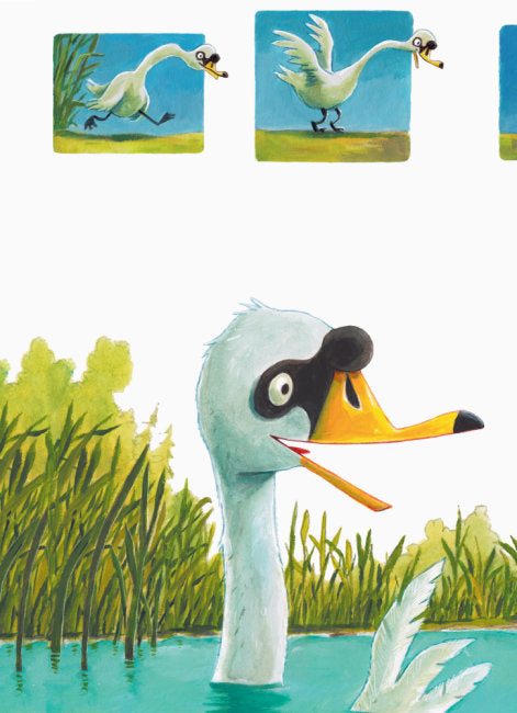 Хлюп-плюсь! Еміль вчиться плавати