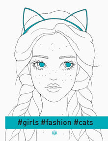 #girls#fashion#cats: A Fashion Colouring Book (Ukrainian Edition)